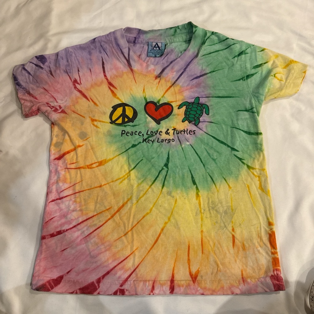 Tie-Dye Peace Love Turtles Baby Tee